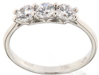 Anello Donna in Oro bianco Zirconia MOD. Il Diamante 2 Gioielli N8052